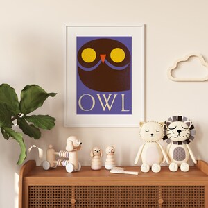 Animal Poster A3 Owl image 4