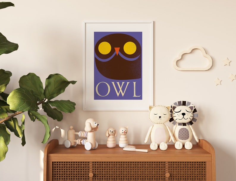 Animal Poster A3 Owl image 4