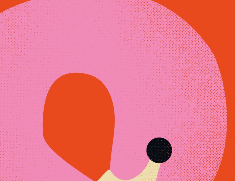 Animal Poster A3 Flamingo image 3