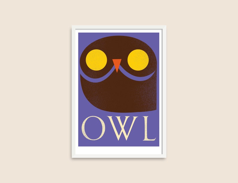 Animal Poster A3 Owl image 1