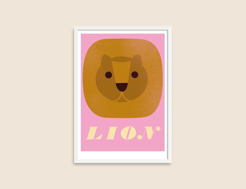 Cartel Animal A3 – León imagen 1