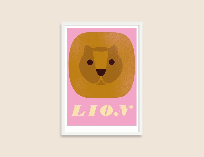 Animal Poster A3 Lion image 1