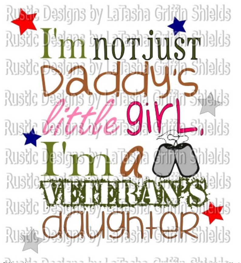 Download Veteran's Daughter SVG & DXF Daddy's Little Girl | Etsy