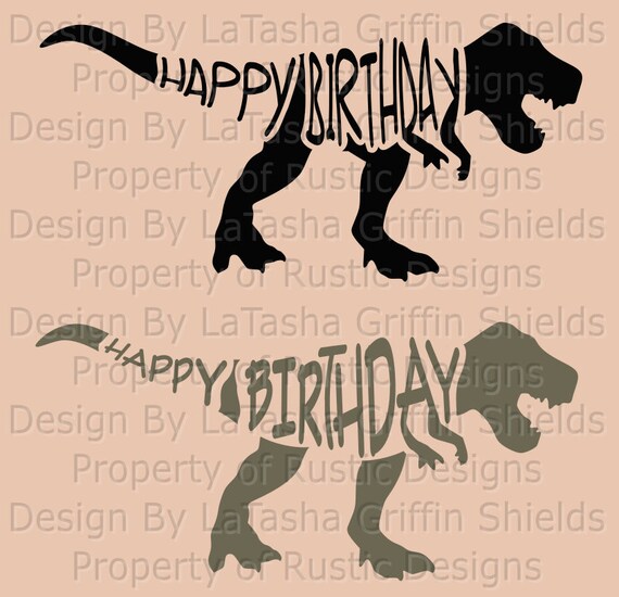 Download Dinosaur Birthday SVG & DXF Digital File Cricut | Etsy