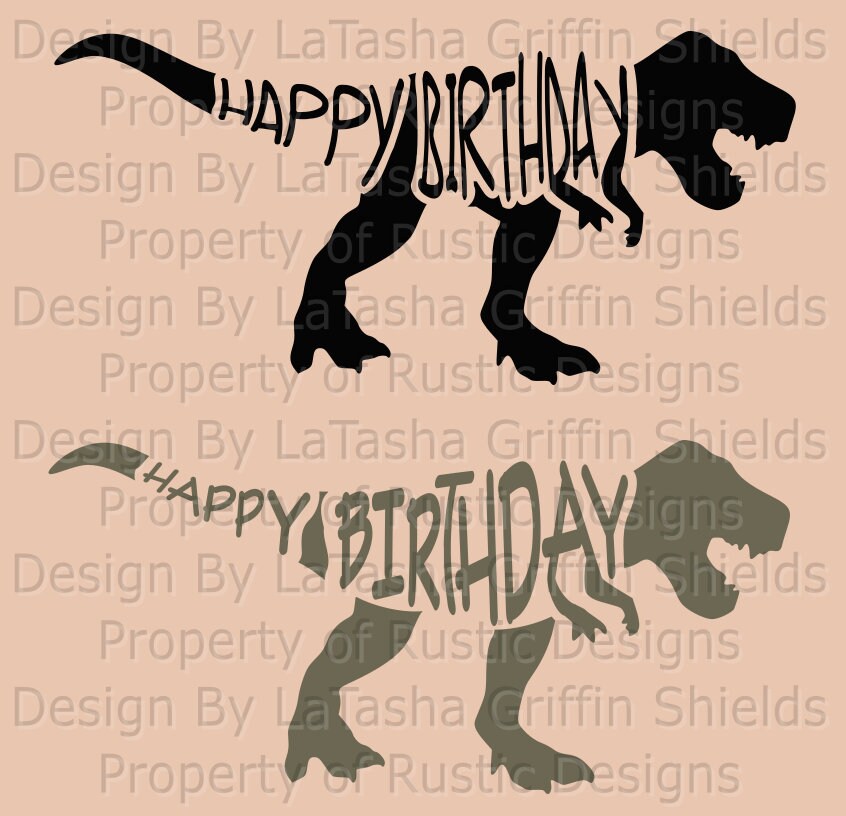 Download Dinosaur Birthday SVG & DXF Digital File Cricut | Etsy