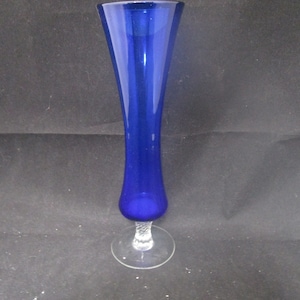vintage bud vase cobalt blue