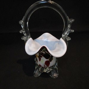 Murano glass basket 8&#39;&#39;(21cm)