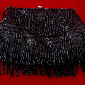 Bolsa/bolsa de noite vintage preta