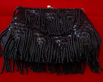 Bolso de noche vintage negro