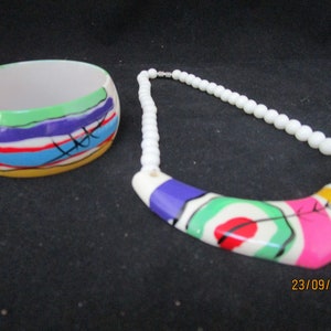 Art Deco necklace and bracelet/bangle