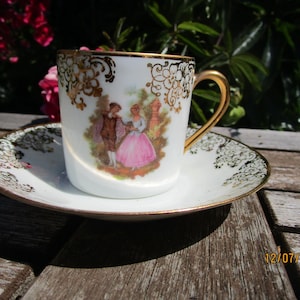 Limoges Mokkatasse mit Untertasse