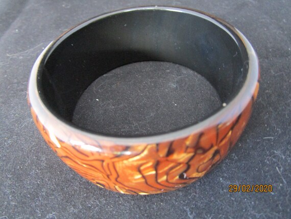 Bronze/black perspex bangle - image 2