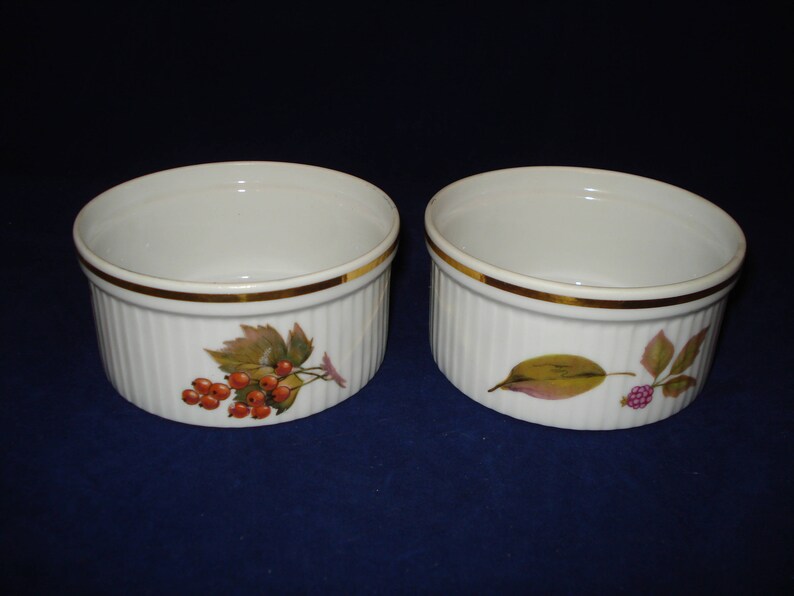 Royal Worcester Evsham 4'' Souffle Dishes pair Etsy UK