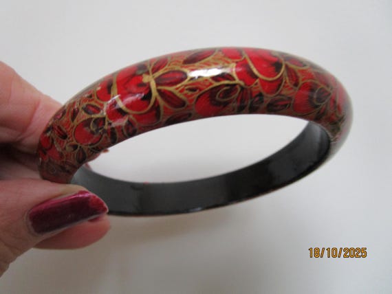 Vintage bangle ginger and rust - image 2