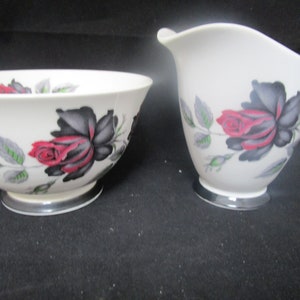 Royal Albert Masquarade milk jug and sugar bowl