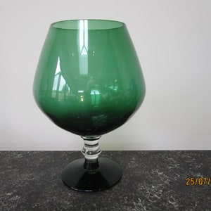 Brandy balloon vase bottle green