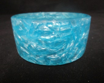Vintage turquoise Lucite armband, zomerkleur