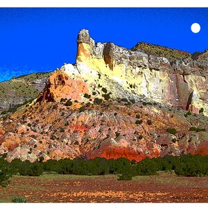 ARIZONA MOONLIT SPIRE Original Kunst 8 x 10 Giclée Druck Wand Kunst Southwest Arizona Mountains Sedona Wohnkultur