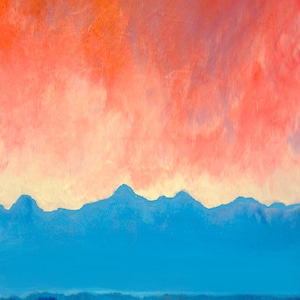 HIGH DESERT SKY Art Print from Original Painting Abstract Desert Landscape Archival Paper or Canvas Wall Art Home Decor