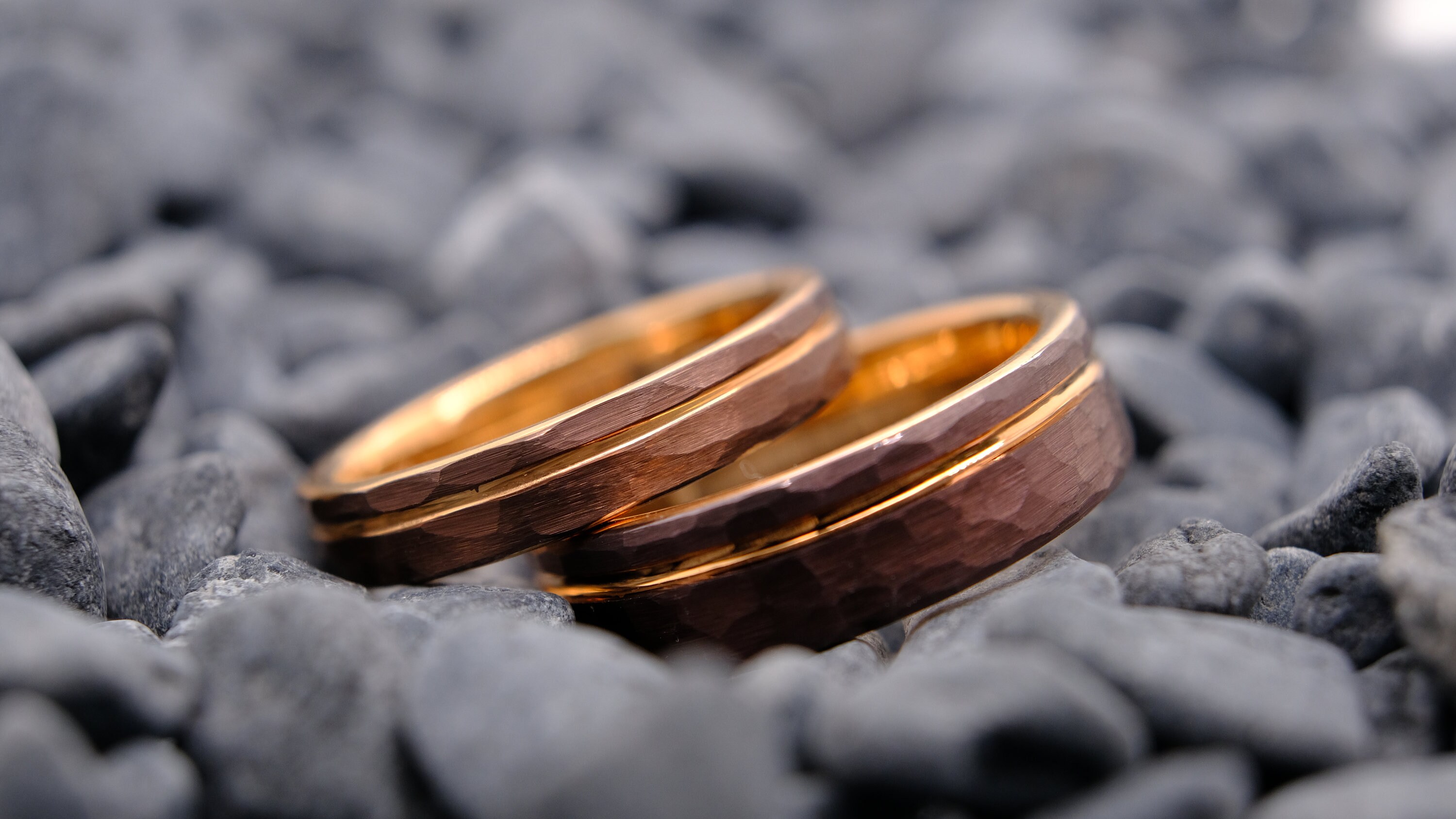 Anello in tungsteno oro rosa canna di fucile, anello in tungsteno 18k rosa, uomo e donna, treccia in oro rosa, anello anniversario, anello di fidanzamento, anello comfort fit - Italia