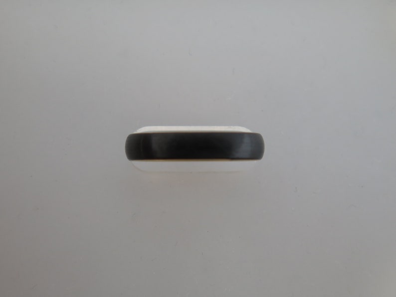 Womens Ring Brushed Black Tungsten Carbide Unisex Band With Yellow Gold* Interior Mens Ring Carbide 4mm Tungsten Ring Wedding Band