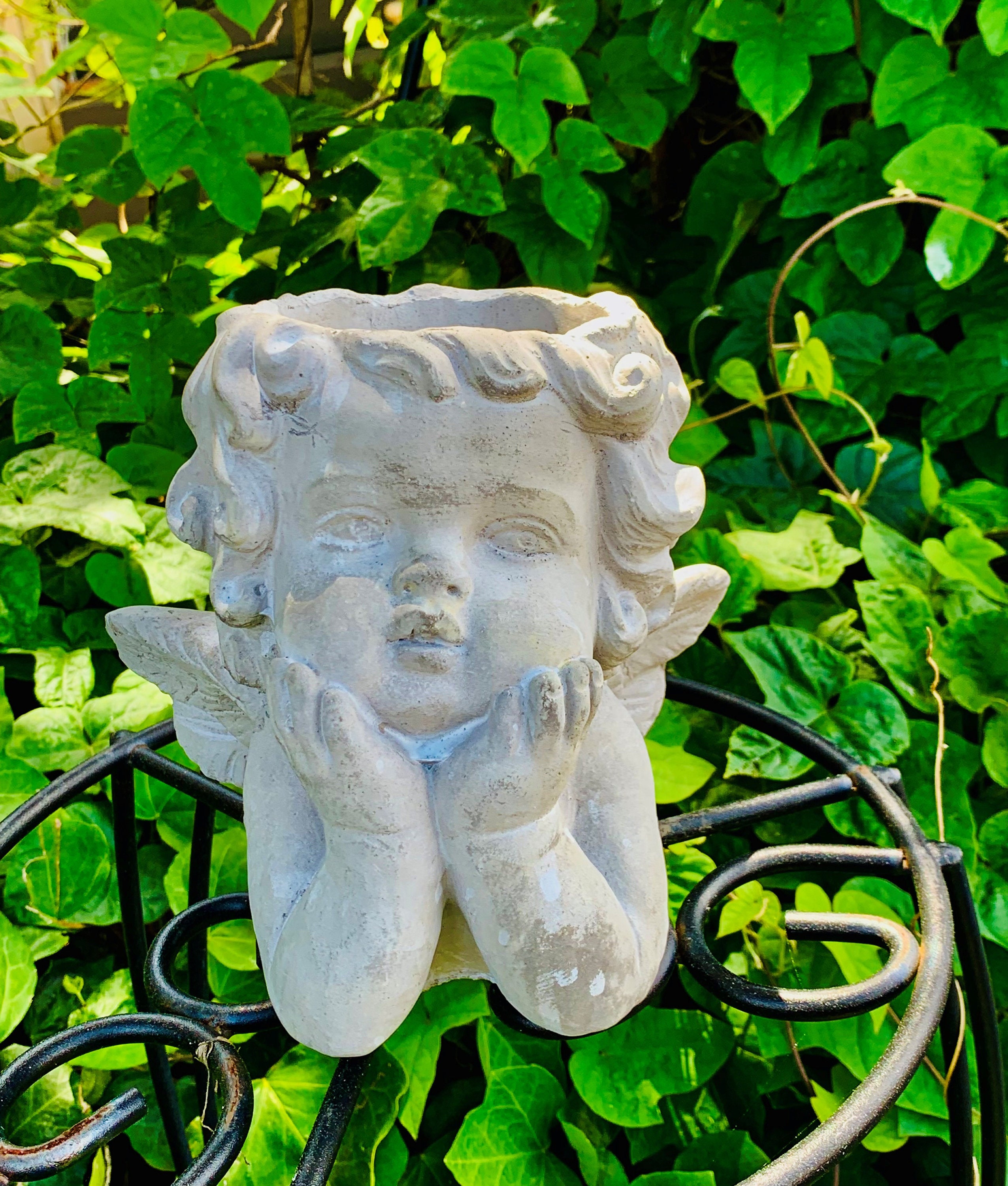 Cement Angel Planter, Table Centerpiece, Garden Planter - Etsy