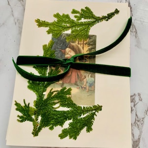 Cinque biglietti di auguri con fiori pressati, biglietti unici, biglietti di auguri vuoti, inviti, cancelleria