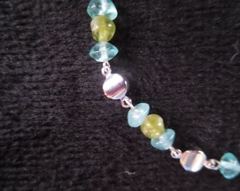 apatite and mineral bracelet