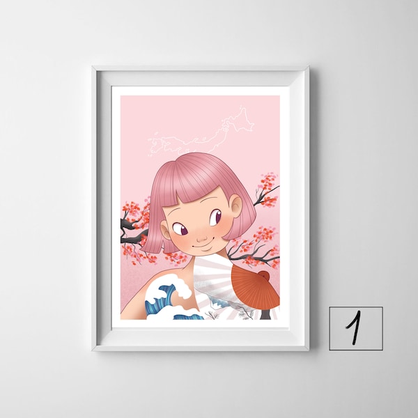 Illustrations de timbres | Ligne 2023 "Viaggi" | Charte riciclata | Format A4 | art mural