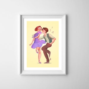 Stampa illustrazione Anastasia e Dimitri / Formato A4 / Wall art
