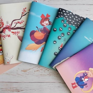 Quaderni A5 / Collezione Giappone / Carta riciclata / Fatto a mano