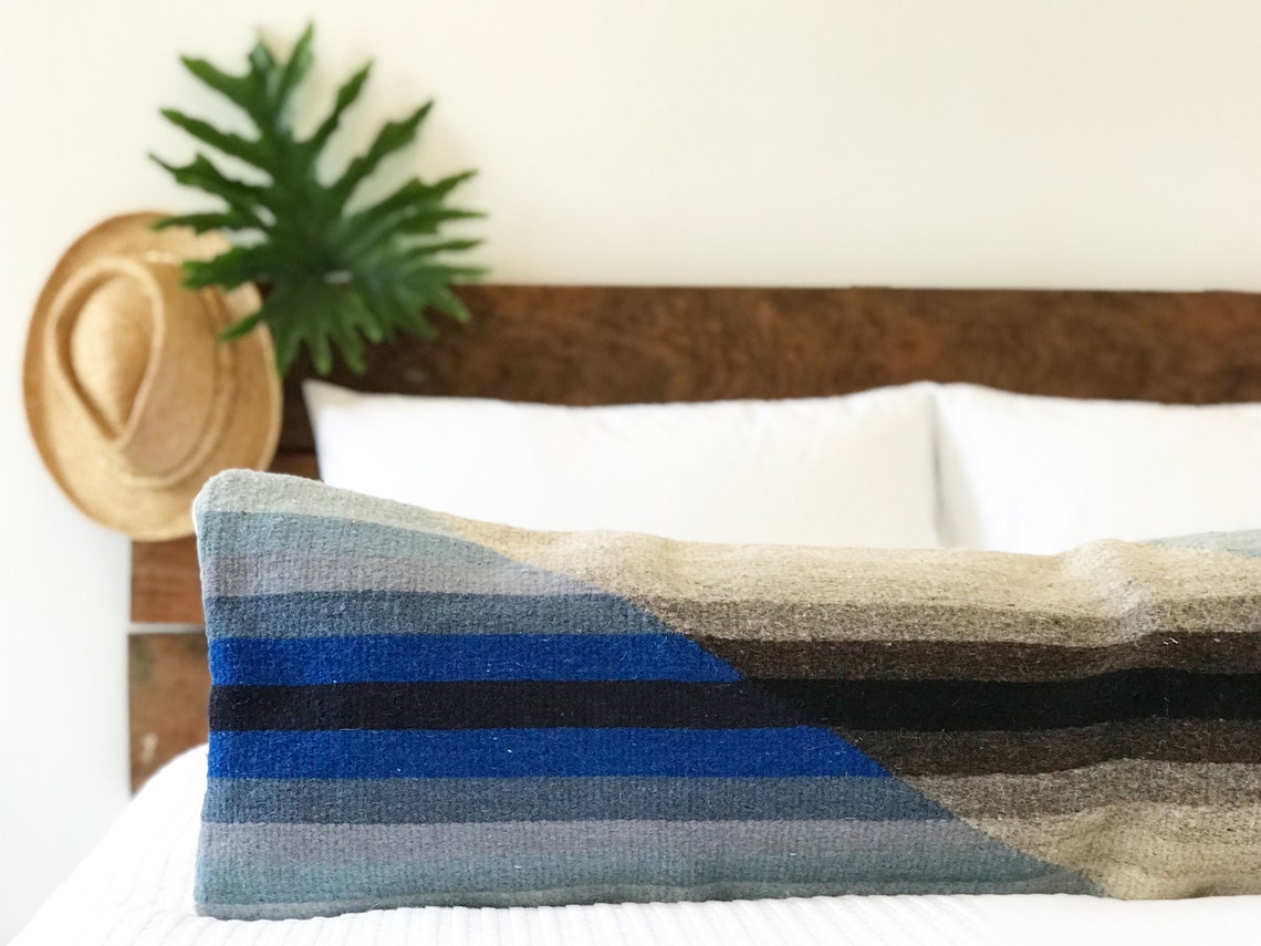 Wool Lumbar Pillow Cover Boho Lumbar Pillow Southwest Lumbar Etsy