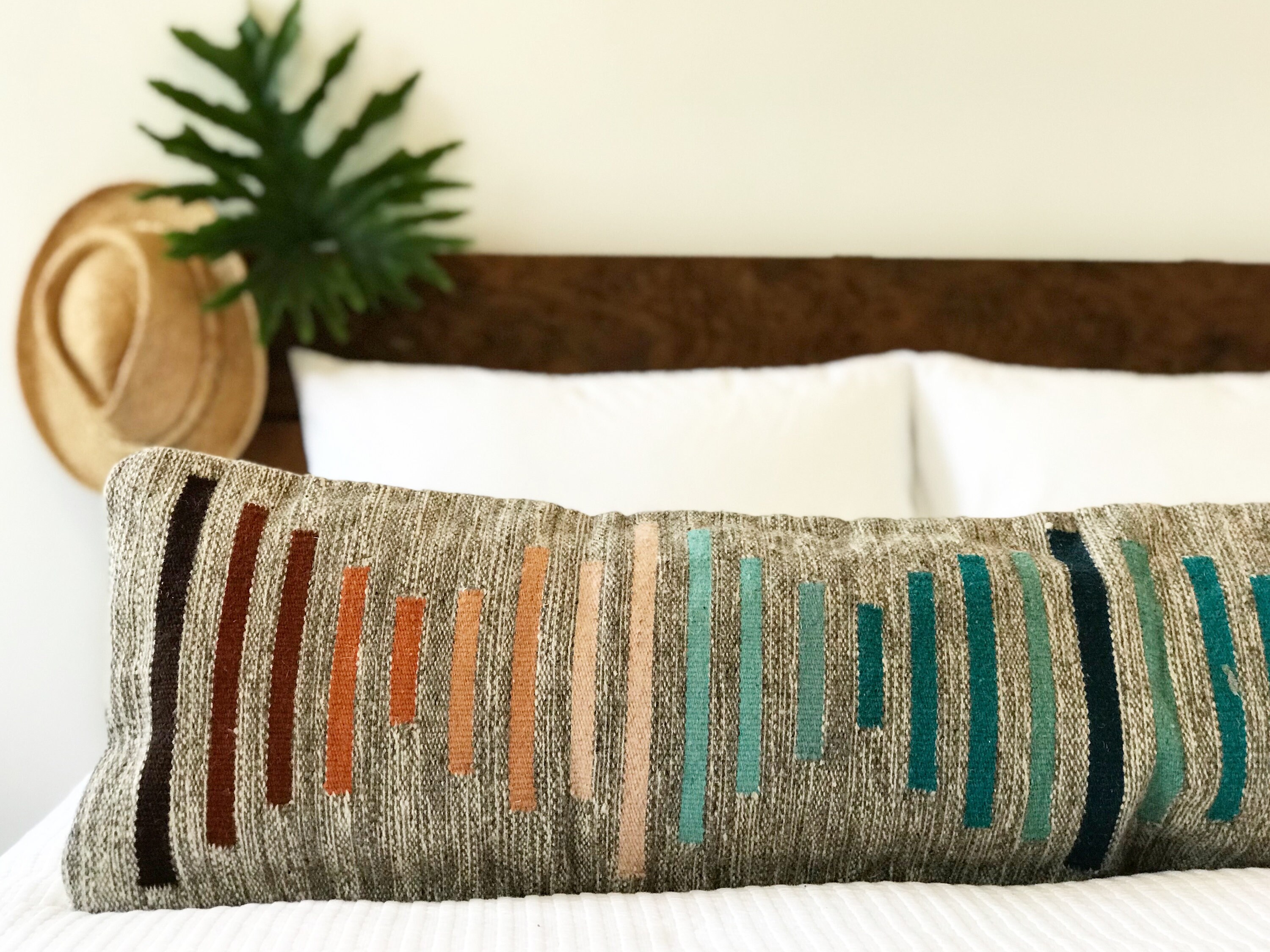 Wool Lumbar Pillow Cover Boho Lumbar Pillow Southwest Lumbar Etsy Canada