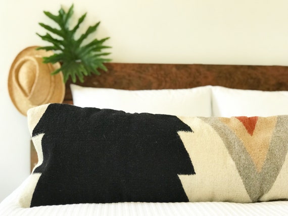 Mezcla' Black Stripe Lumbar Pillow Cover