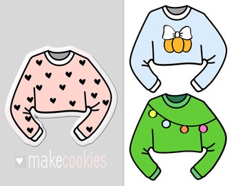 Cardigan Coat Cookie Cutter Fondant Cookie Cutter Sweater Cookie Cutter Apparel Cookie Cutter
