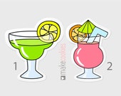 Cocktail Cookie Cutter, Tropical Cookie Cutter, Margarita Cookie Cutter, Fiesta cookie cutters, Cinco de mayo, Martini cutter, Juice, Drink