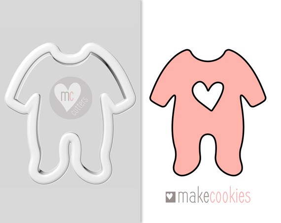 Baby Romper Cookie Cutter 2, Baby shower cookie cutters, It's a