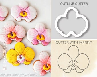 Orchid Cookie Cutter, Flower Cookie Cutter, Mother's Day Cookie Cutter