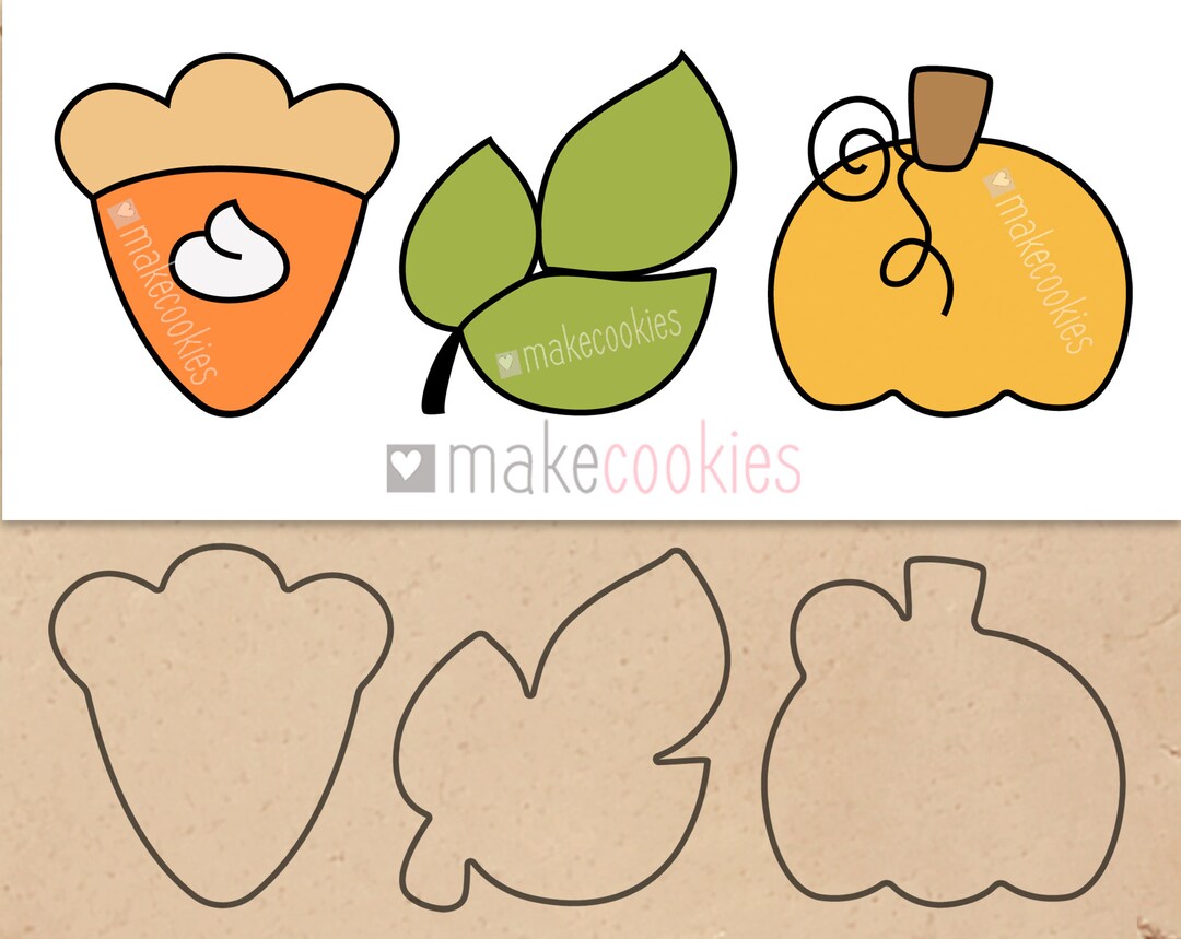 Fall Cookie Cutter Set Pie Cookie Cutter Leaf and Etsy