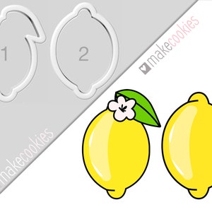 Lemon Cookie Cutter, Cookie cutters, Fruit Cookie Cutter, Cookie Mold