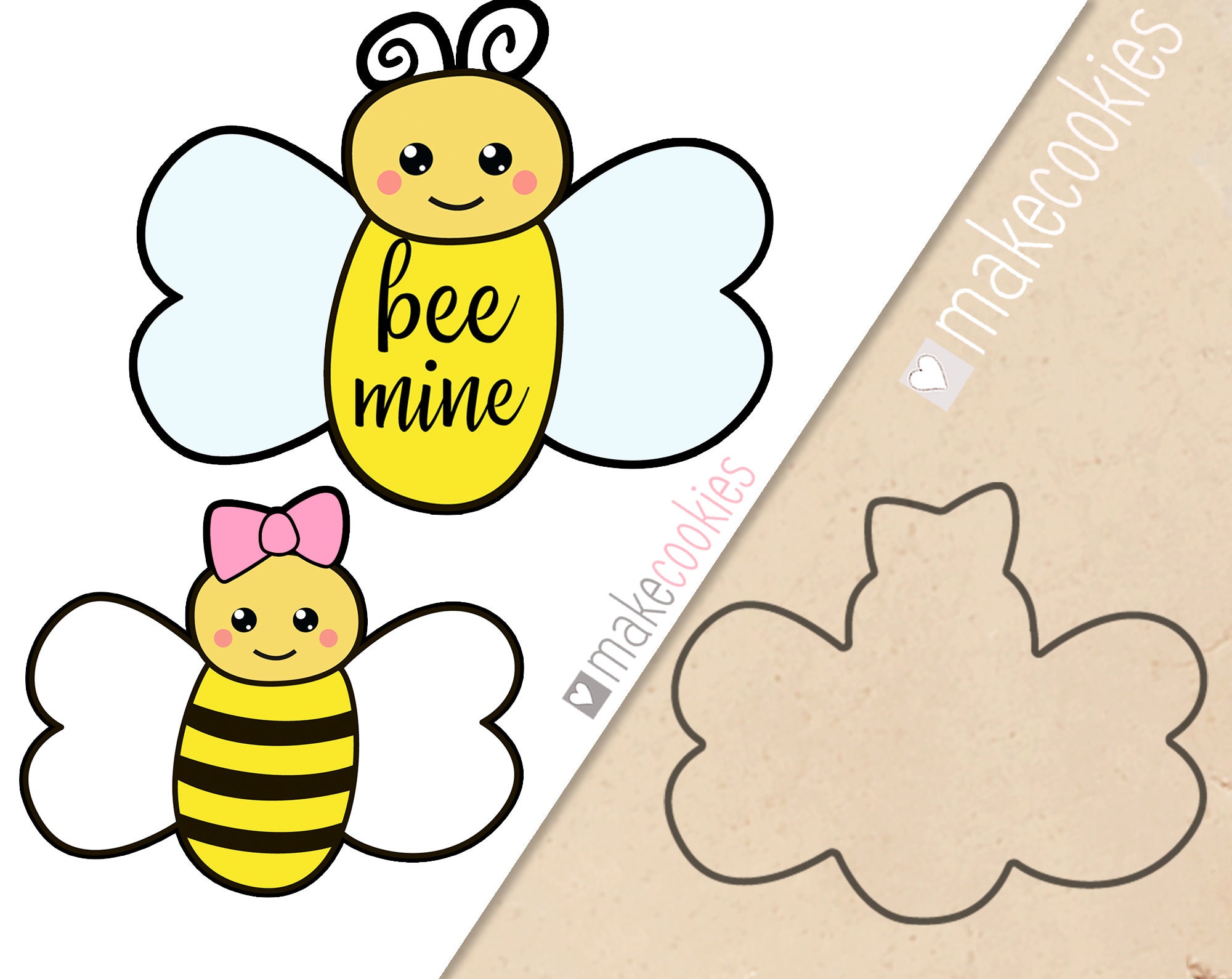 Bee Cookie Cutter Fondant Cutter 3D Printed Cute Honey Bee Etsy Ireland