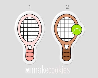 Tennis Cookie Cutter, Tennis Racket Cookie Cutter, Tennis Gift Cookie Cutter, Sports Cookies