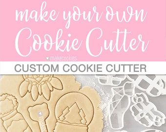 Custom Cookie Cutter based on your design or photo. Personalized 3d printed cookie cutters