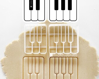 Piano Keys Cookie Cutter Set: Music Theme Fondant Stamp