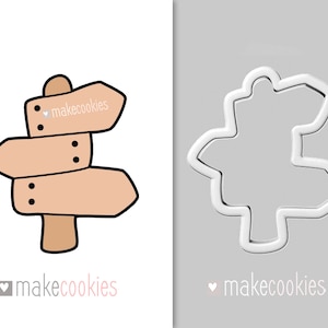 Signs Cookie Cutter, Christmas cookie cutters, Direction Cookie Cutter, Fondant cutters