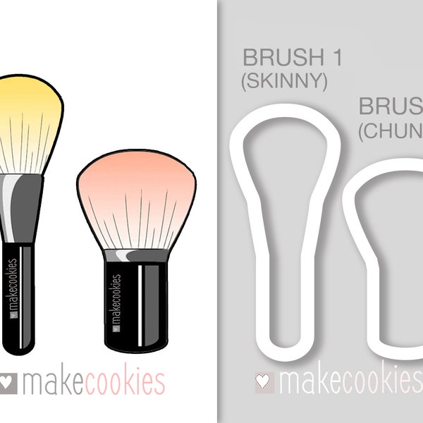 Makeup Brush Cookie Cutters, Bridal Shower Cutters, Make up, Fondant Cutters