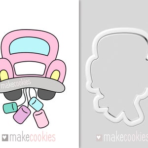 Wedding Car Cookie Cutter #3, Fondant cutters, Wedding favors, Just Married, Honeymoon Car