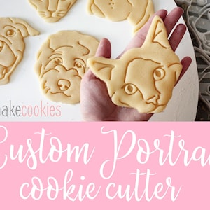 Custom Portrait Cookie Cutter based on photo. Personalized 3d printed cookie cutters
