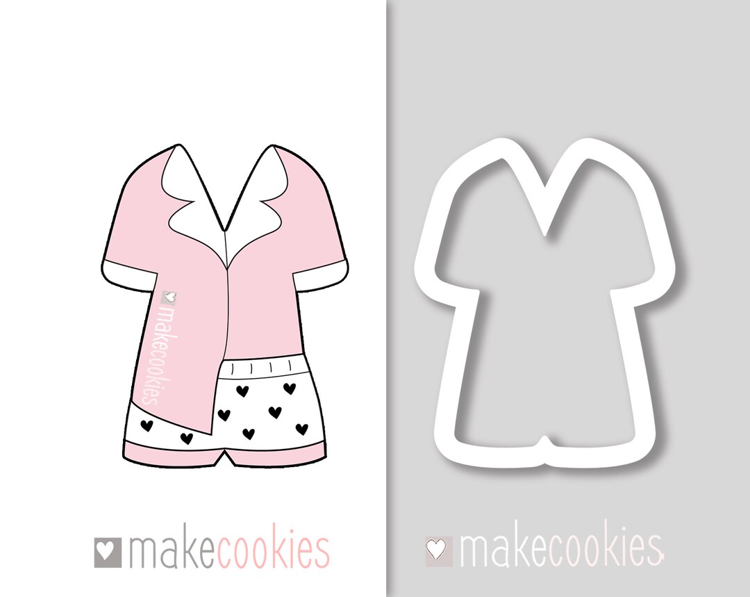 Pajama Cookie Cutter 4 and Pajama Party Cutter and Fondant Cutter Etsy