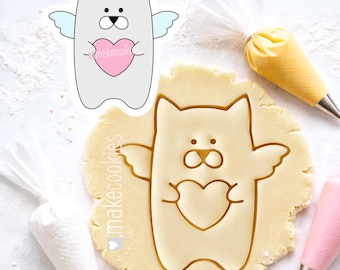 Cat With Wings Cookie Cutter for baking, fondant and clay